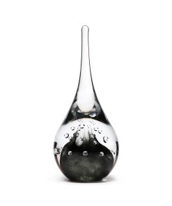Black crystal bubble drop paperweight